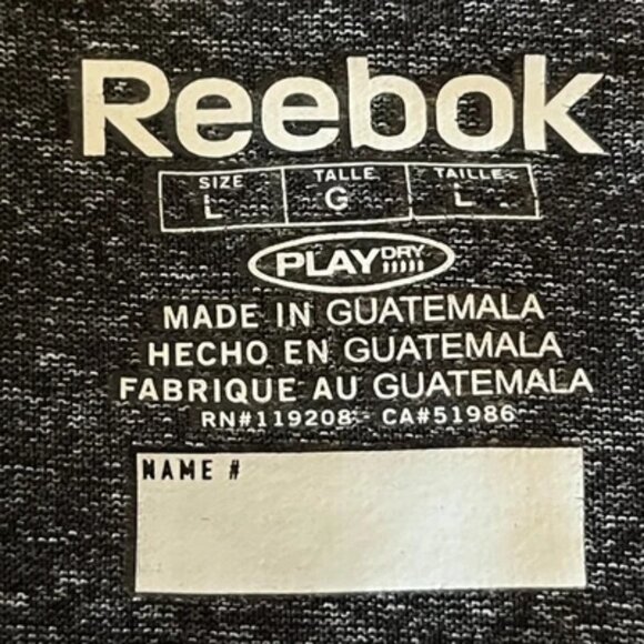 Men's Reebok Monarchs Hockey Speedwick Gray Tee Shirt Size Large - Picture 3 of 3